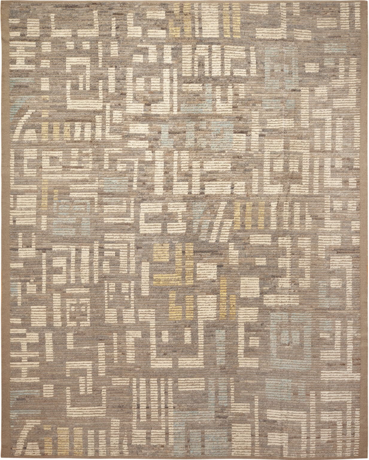 Subtle Tones Modern Abstract Geometric Rug 12321 Nazmiyal