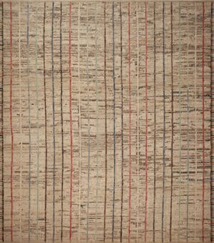 Modern Contemporary Swedish Style Stripes Pattern Rug 11986 by Nazmiyal Antique Rugs