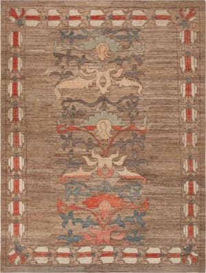 Modern Arts & Crafts Design Rug 12151 by Nazmiyal Antique Rugs