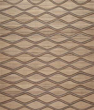 Modern Waveform Elegance Rug Handwoven Neutral Tones with Flowing Line Design 12274 by Nazmiyal Antique Rugs