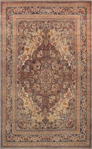 Signed by Master Weaver Aboul Ghasem Kermani Antique Persian Kerman Rug 71874 by Nazmiyal Antique Rugs