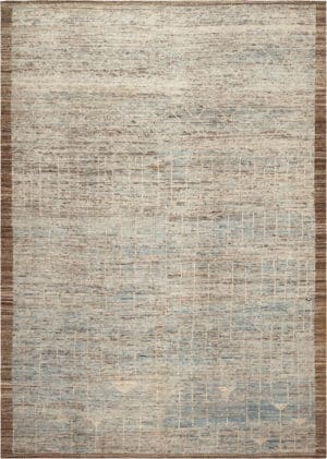 Subtle Primitive Design Modern Rug 12319 by Nazmiyal Antique Rugs