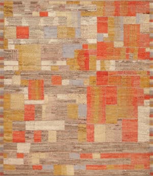 Vibrant Colors Modern Geometric Rug 12278 by Nazmiyal Antique Rugs