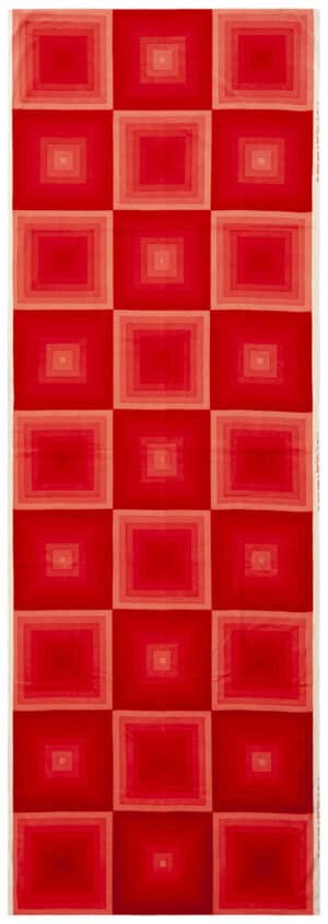 Astonishing Vintage Scandinavian Multiple Squares Mira Spectrum Design by Verner Panton Textile 47712