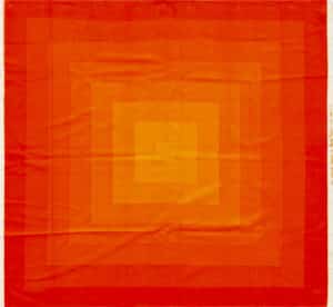 Vintage Scandinavian Squares Pattern Verner Panton Textile 47742 by Nazmiyal Antique Rugs