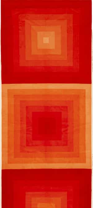 Vintage Scandinavian Three Multiple Square Pattern Verner Panton Textile 47714 by Nazmiyal Antique Collection