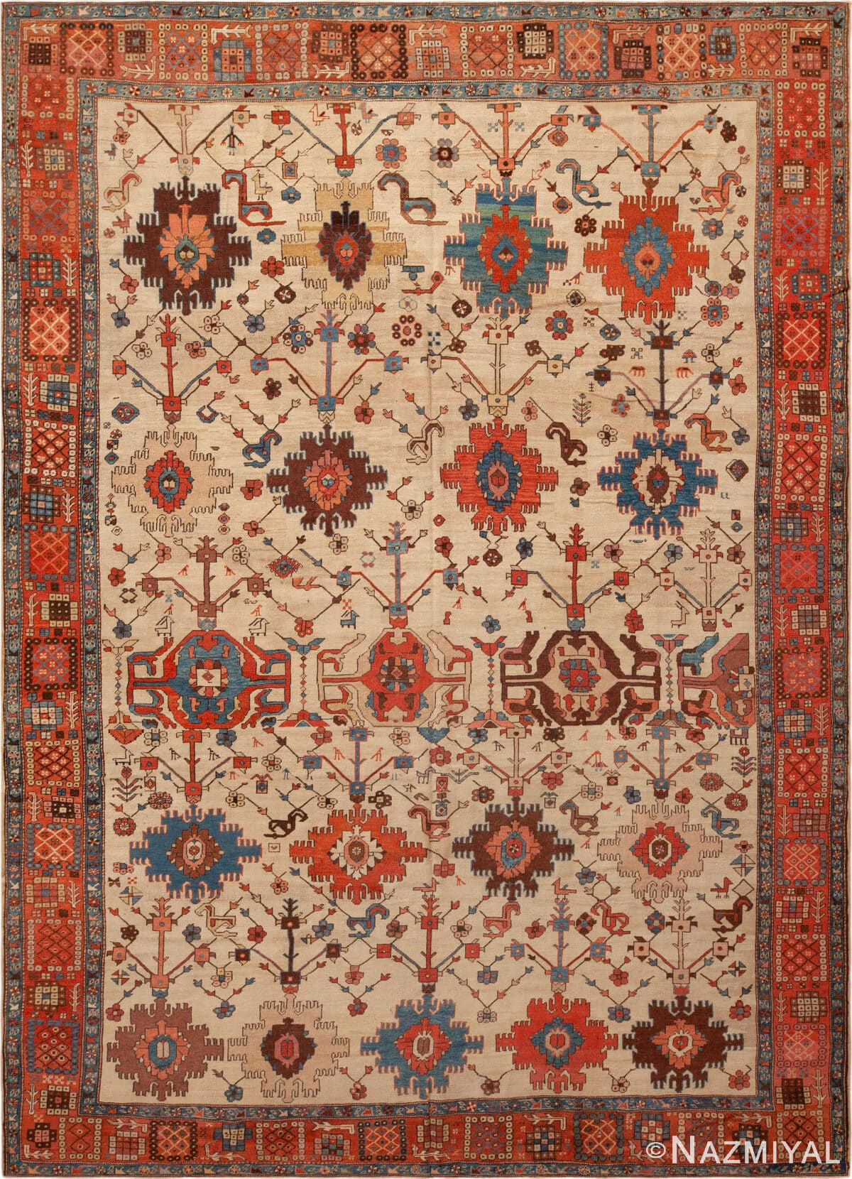 Antique Persian Bakshaish Rug 73589 by Nazmiyal Antique Rugs