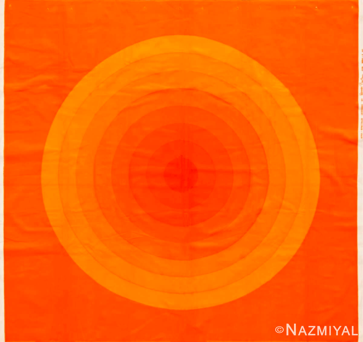 Infinite Radiant Red Circles Mira Spectrum Verner Panton Textile 47741 by Nazmiyal Antique Collection