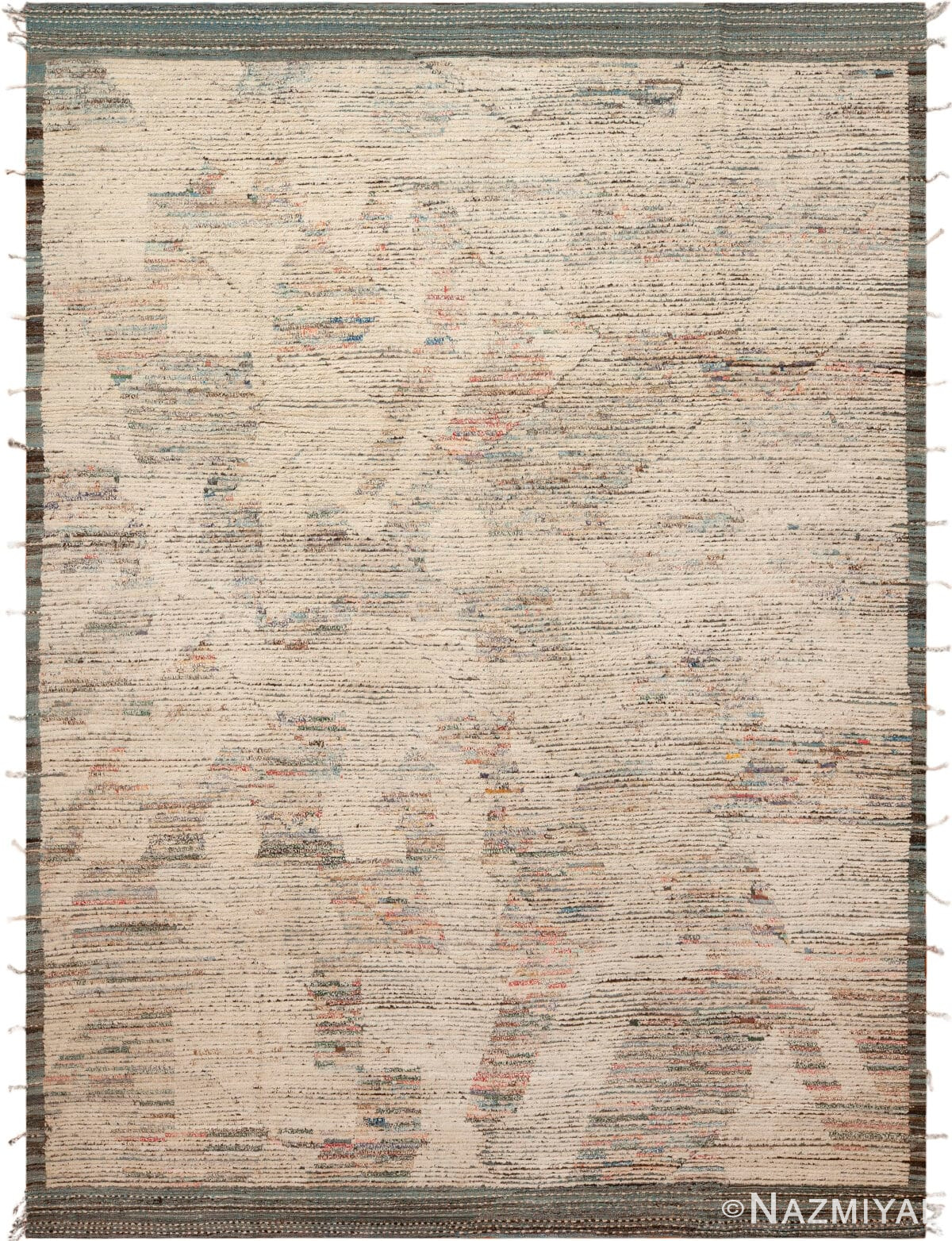 Contemporary Muted Tones Rug 12325 by Nazmiyal Antique Rugs
