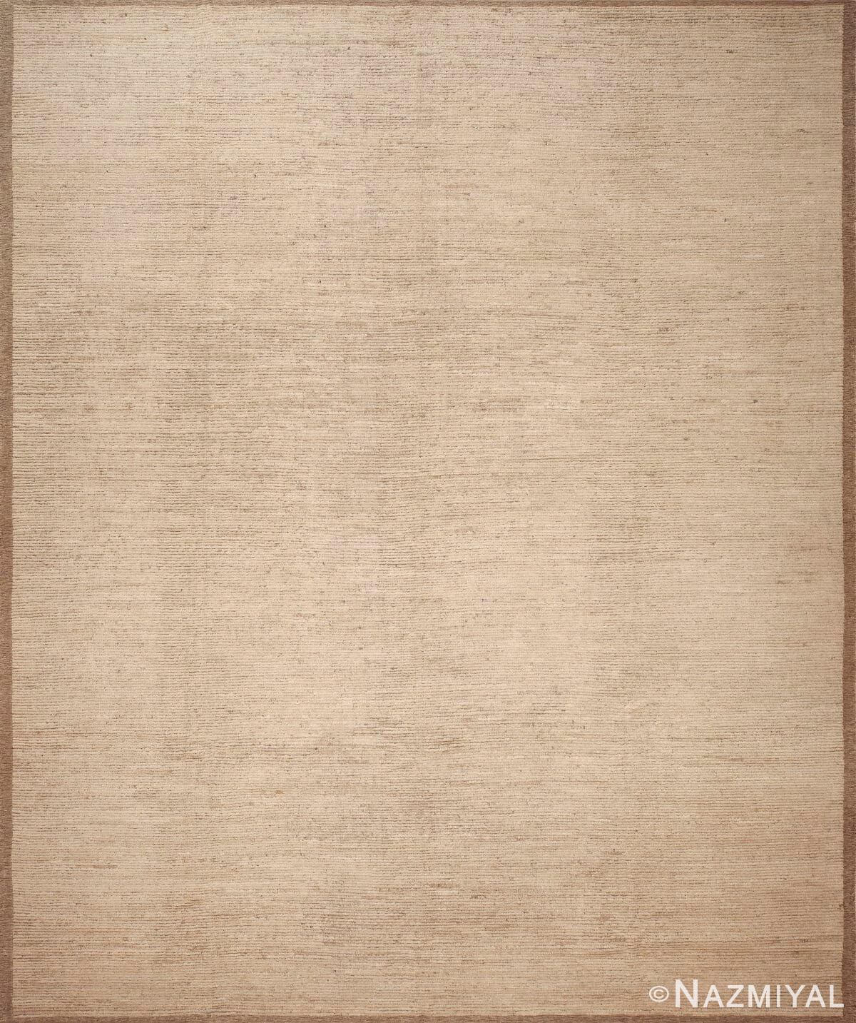 Stillness Framed Contemporary Swedish Inspired Solid Rug in Warm Neutrals 12006 by Nazmiyal Antique Collection