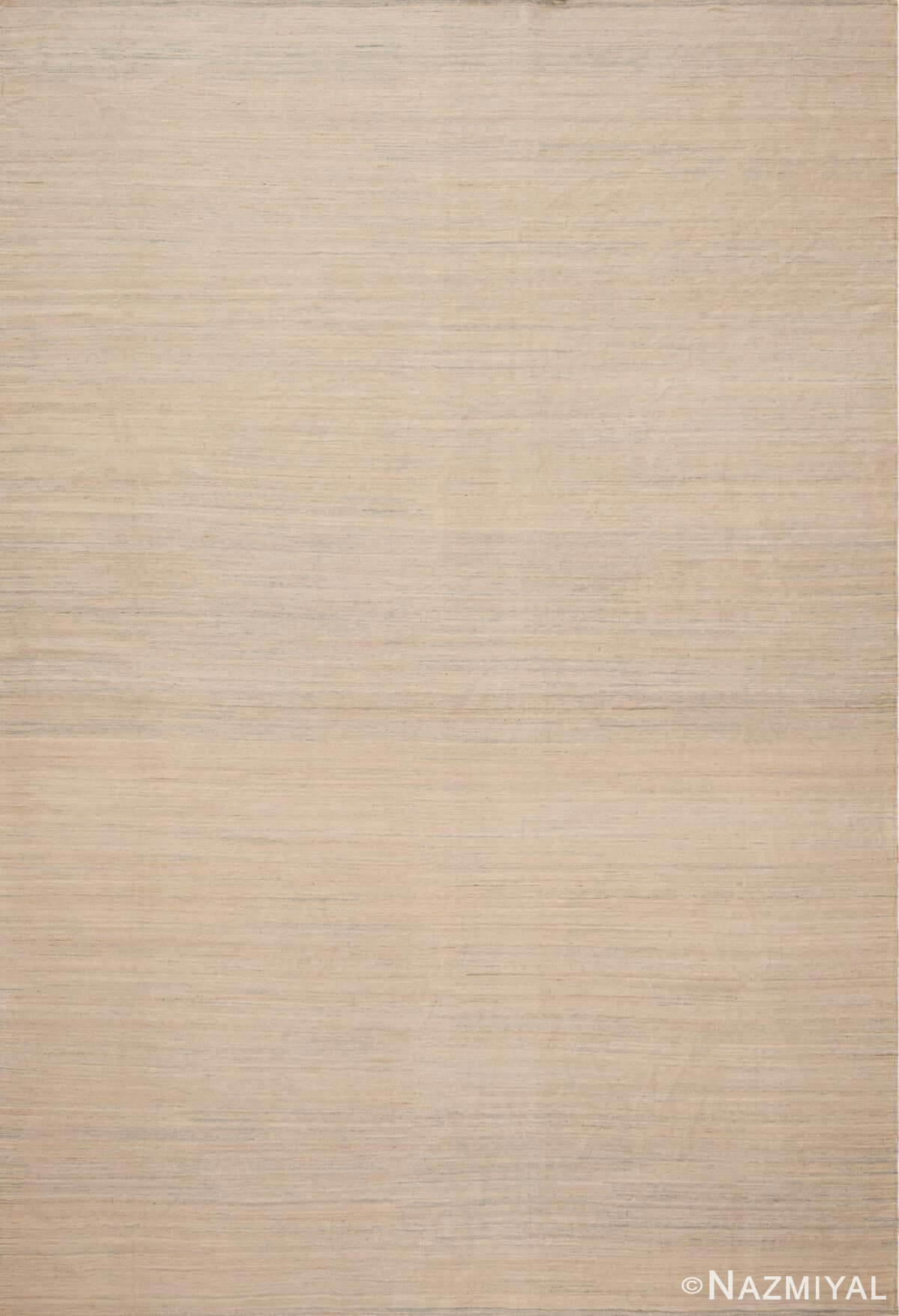 Contemporary Swedish Inspired Solid Rug in Warm Neutrals 12271 by Nazmiyal Antique Rugs