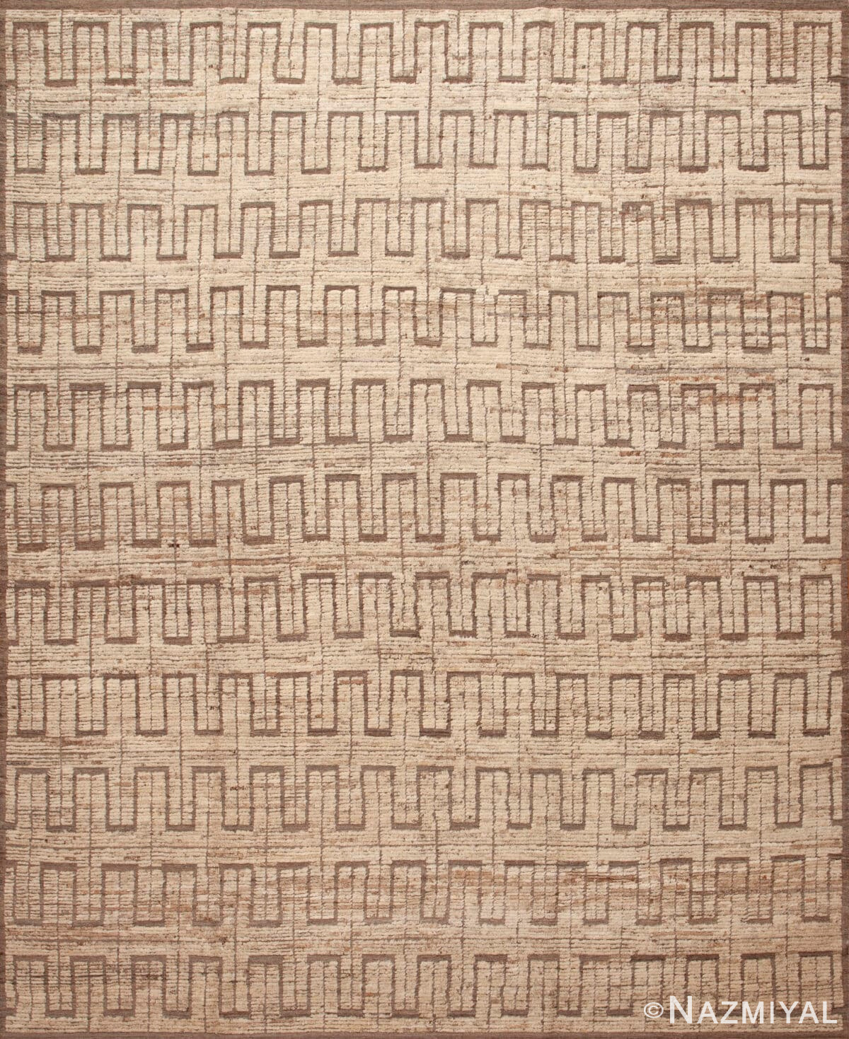 Architect's Echo Handwoven Modern Rug in Carved Earth Tones 12282 by Nazmiyal Antique Rugs