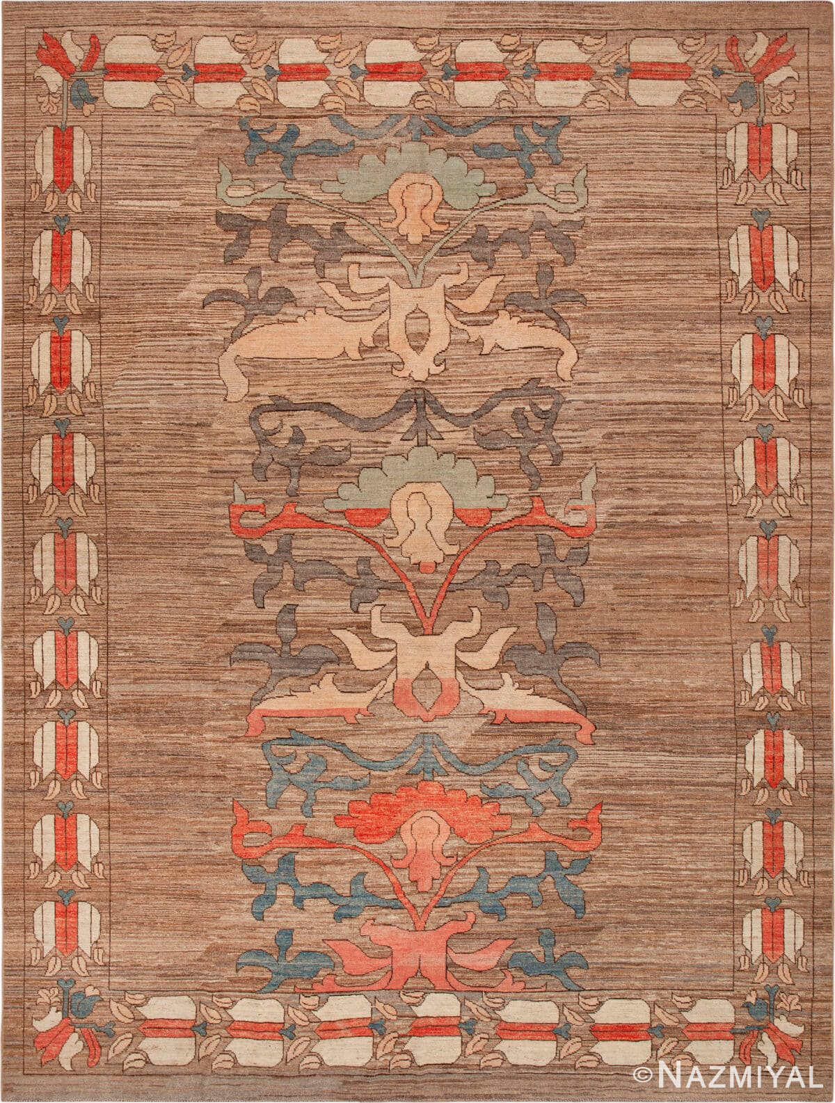 Modern Arts & Crafts Design Rug 12151 by Nazmiyal Antique Rugs