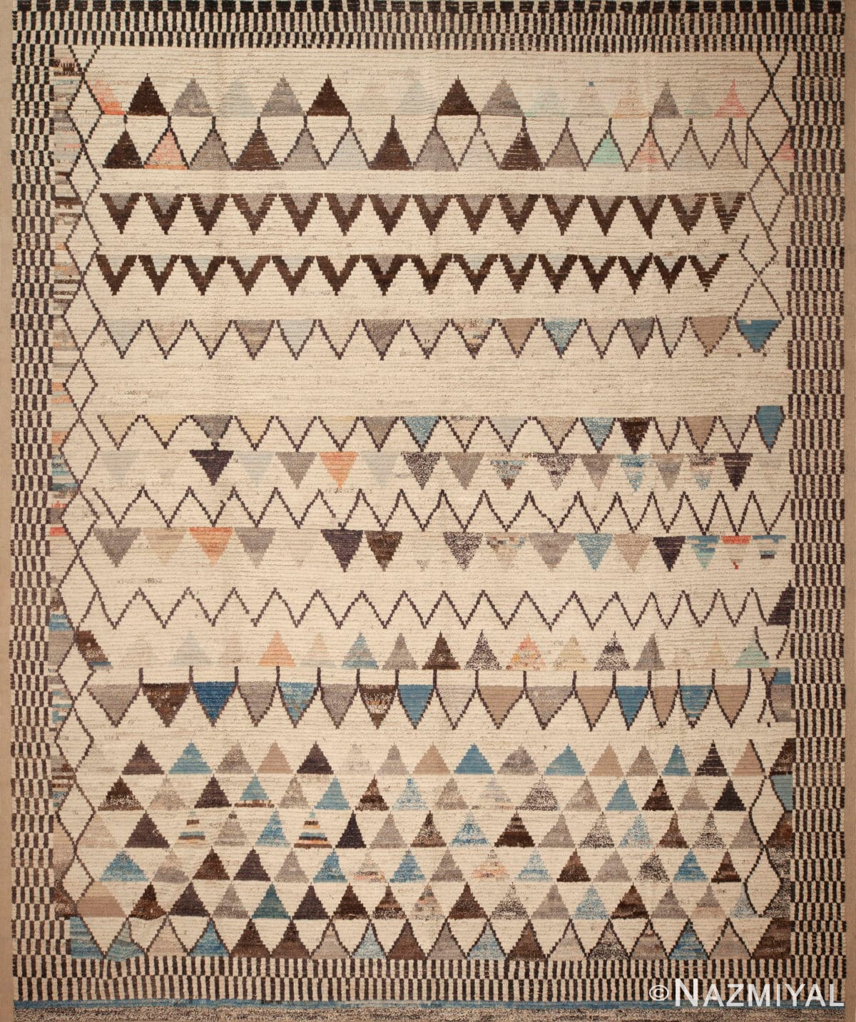 Skyline of Symbols Modern Swedish Style with Urban Soul and Tribal Whispers Rug 12009 by Nazmiyal Antique Rugs