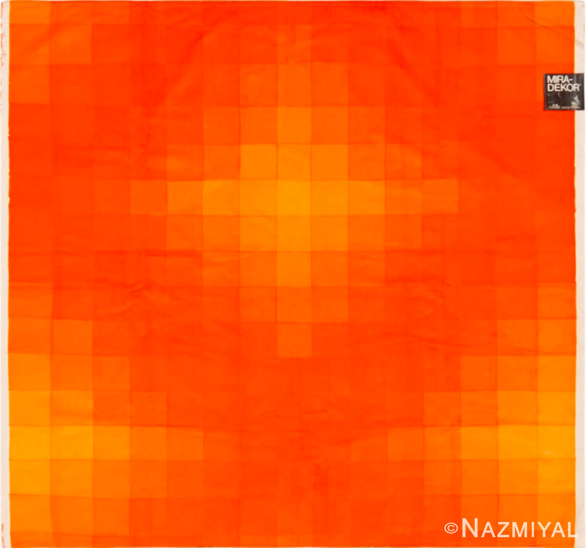 Vintage Scandinavian Diamond Shape Pattern Verner Panton Textile 47742 by Nazmiyal Antique Rugs