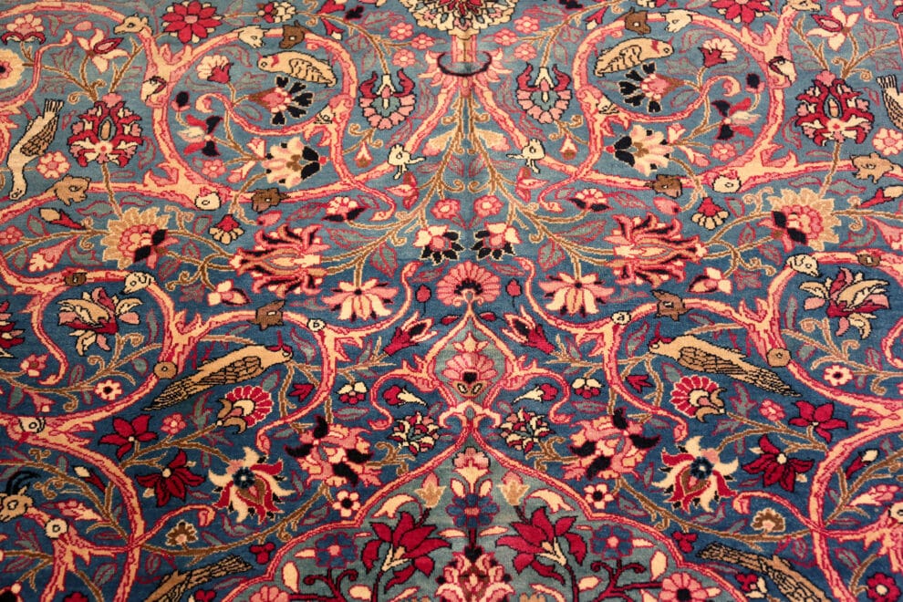 Antique Masterpiece Persian Tehran Tree Of Life Rug 73631