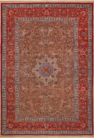 Masterpiece Antique Persian Mashad Wool & Silk Rug by Master Weaver Saber 73626 by Nazmiyal Antique Rugs