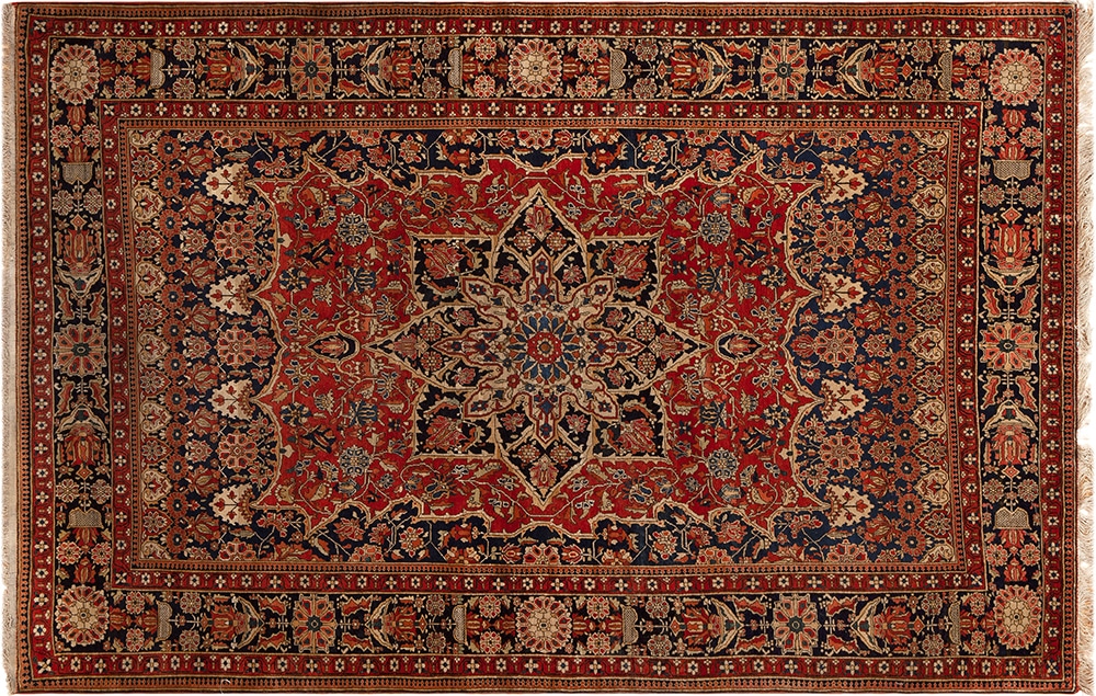 Antique Persian Mohtashem Kashan Rug 73583 by Nazmiyal Antique Rugs