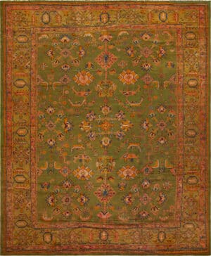 Antique Turkish Oushak Rug 73632 by Nazmiyal Antique Rugs