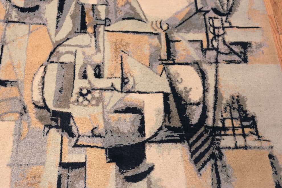 Vintage Rug After Picasso's 'La Paloma Con Guisantes' 73580