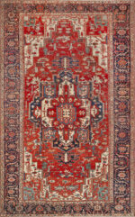 Large Antique Persian Heriz Serapi Rug 73640 by Nazmiyal Antique Rugs