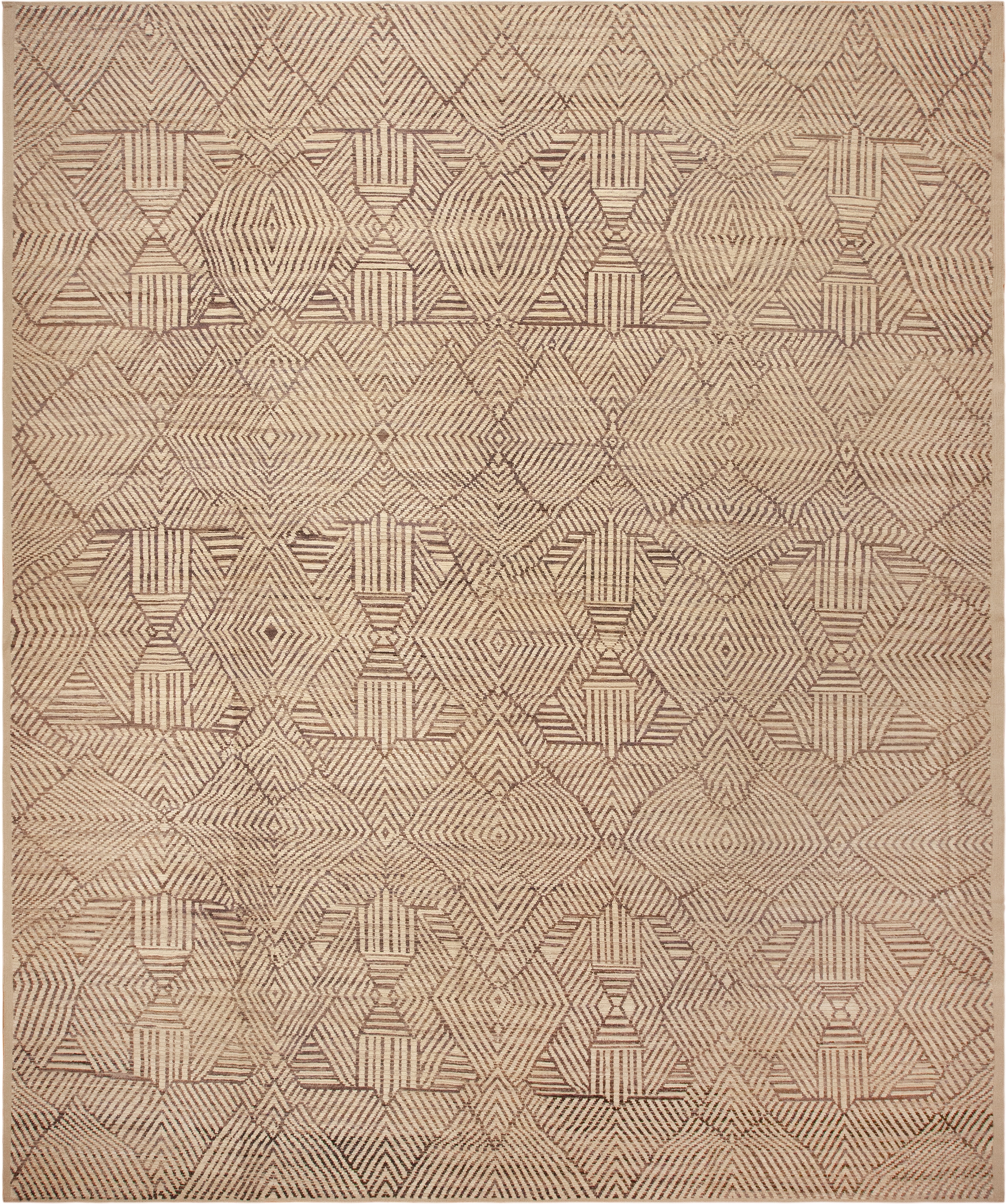 Elegant Large Modern Neutral Tones Rug 11763 Nazmiyal Rugs