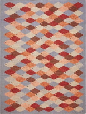 Modern Fish Design Swedish Style Kilim Rug 73605 by Nazmiyal Antique Rugs