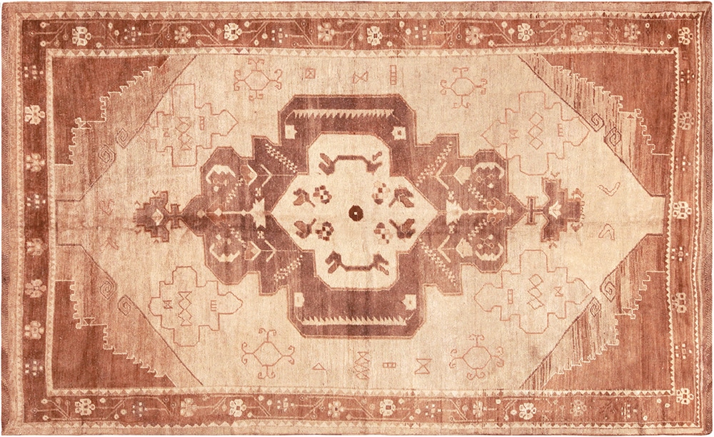 Oriental Design Geometric Vintage Turkish Rug 72296 by Nazmiyal Antique Rugs