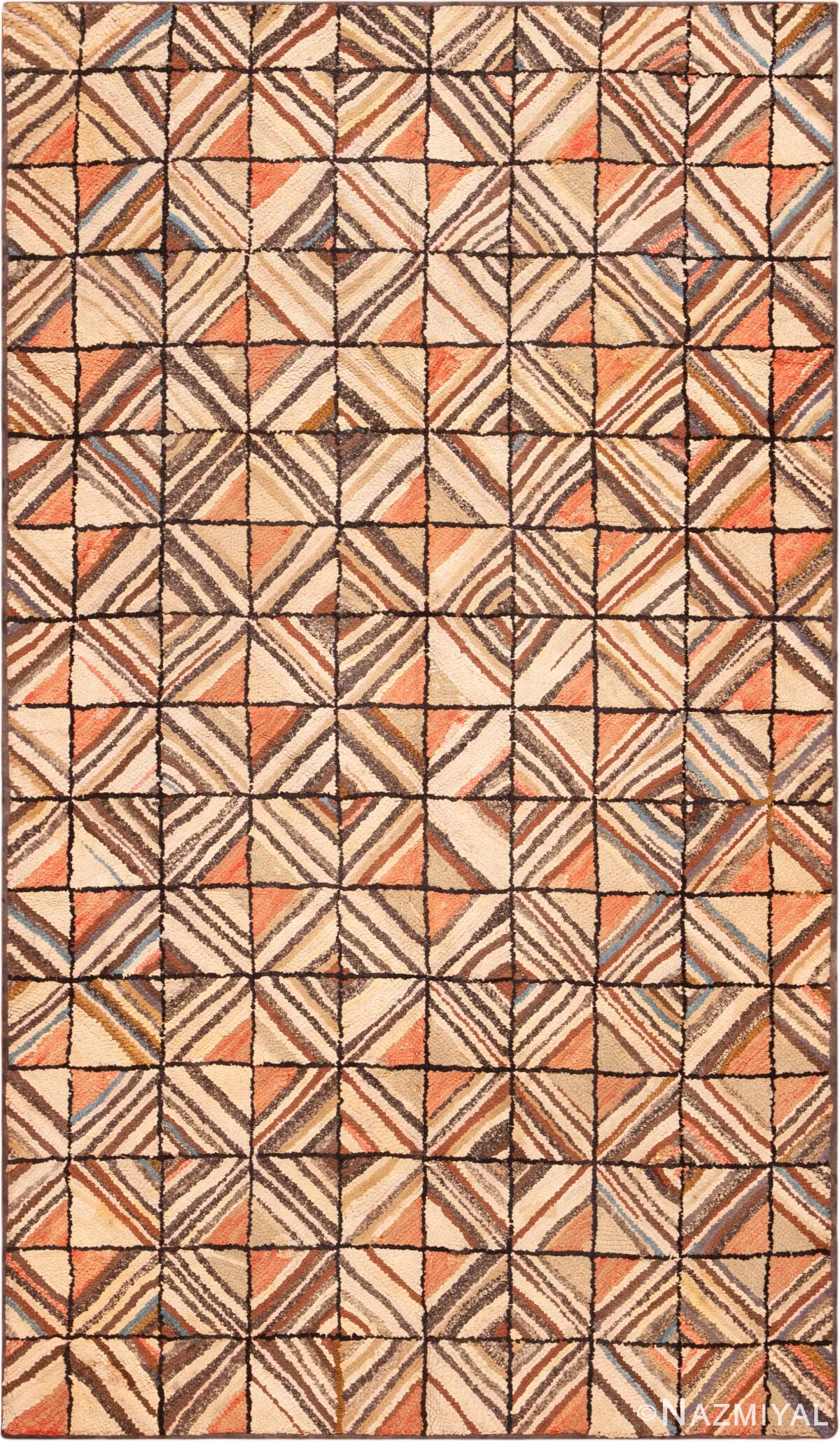 Antique American Hooked Rug 73596 by Nazmiyal Antique Rugs