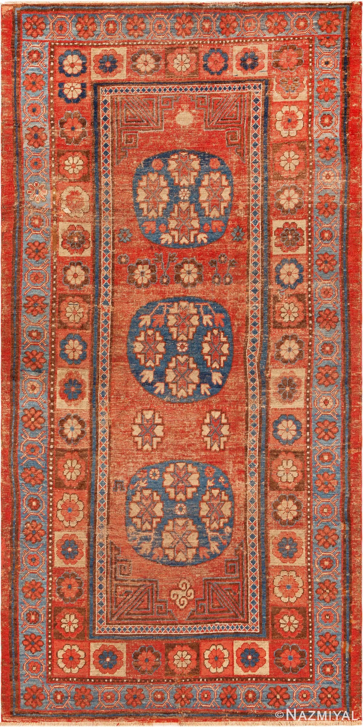 Antique East Turkestan Khotan Rug 73625 by Nazmiyal Antique Rugs