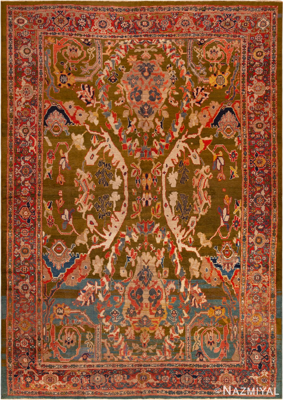 Antique Persian Sultanabad Rug 73628 by Nazmiyal Antique Rugs