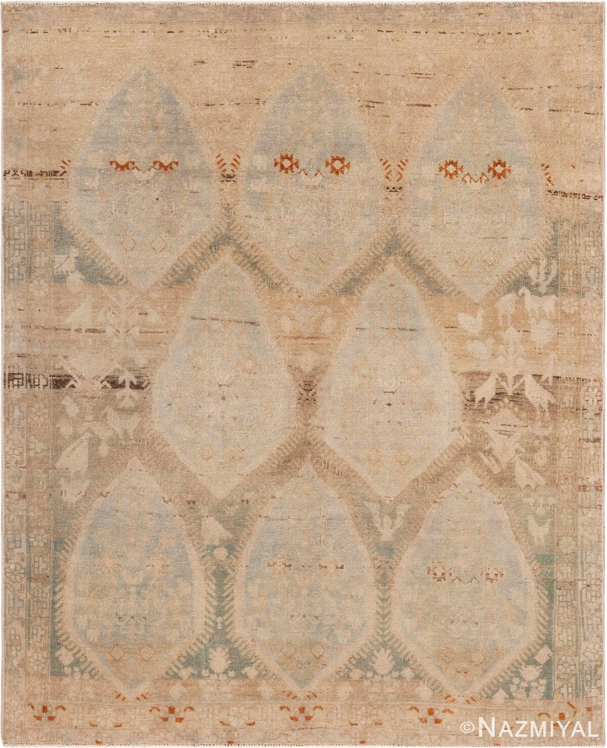 Antique Persian Tabriz Rug 73639 by Nazmiyal Antique Rugs