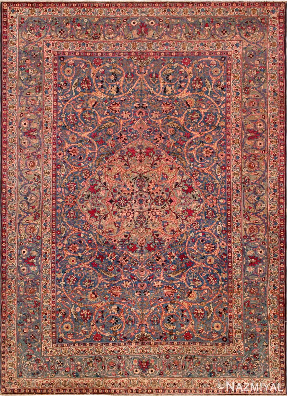 Antique Persian Tehran Tree Of Life Rug 73631 by Nazmiyal Antique Rugs