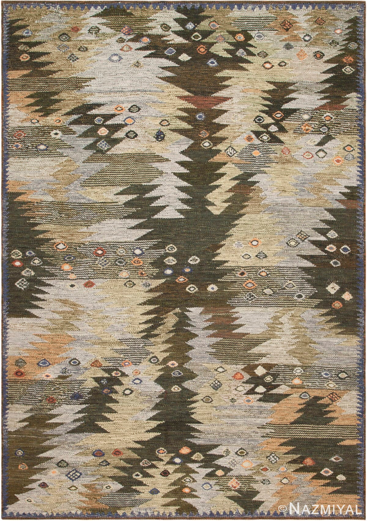 Modern Swedish Inspired Kilim Rug 73606 by Nazmiyal Antique Rugs