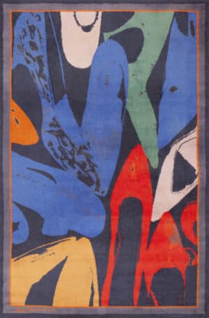 Diamond Dust Shoes Vintage Pop Art Rug Inspired by Andy Warhol 73659 Nazmiyal Collection