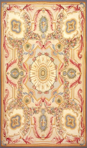 Antique French Aubusson Rug 73673 by Nazmiyal Collection