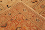 Antique Persian Rabriz Haji Jalili Hunting Scene Rug With Botanical Garden Motif Backing 73697 by Nazmiyal Antique Rugs