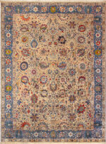 Aged to Perfection Antique Persian Tabriz Rug with Celestial Border 73669 by Nazmiyal Collection