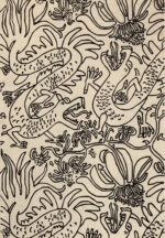 Mythic Garden – Hand-Tufted Dragon and Flora Rug 73682 by Nazmiyal Rug Collection
