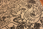 Vintage Mythic Garden Dragon Motif Rug – Bold, Playful, and Collectible 73682 by Nazmiyal Antique Collection