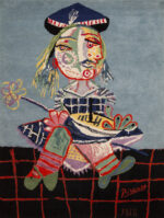 Threaded Modernism Picasso Inspired Mid-Century Tapestry Rug 73655 by Nazmiyal Collection