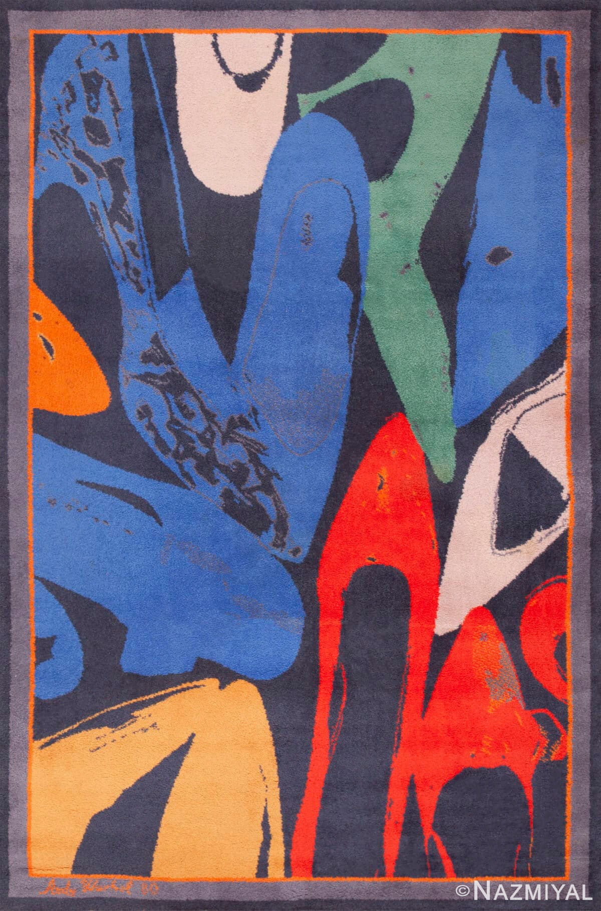 Diamond Dust Shoes Vintage Pop Art Rug Inspired by Andy Warhol 73659 Nazmiyal Collection