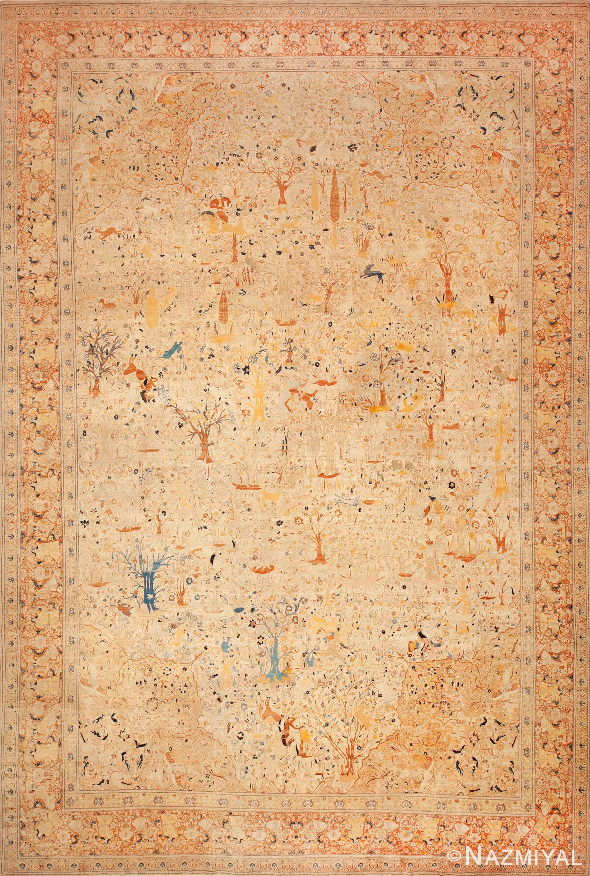 Antique Persian Tabriz Rug 73697 by Nazmiyal Antique Collection