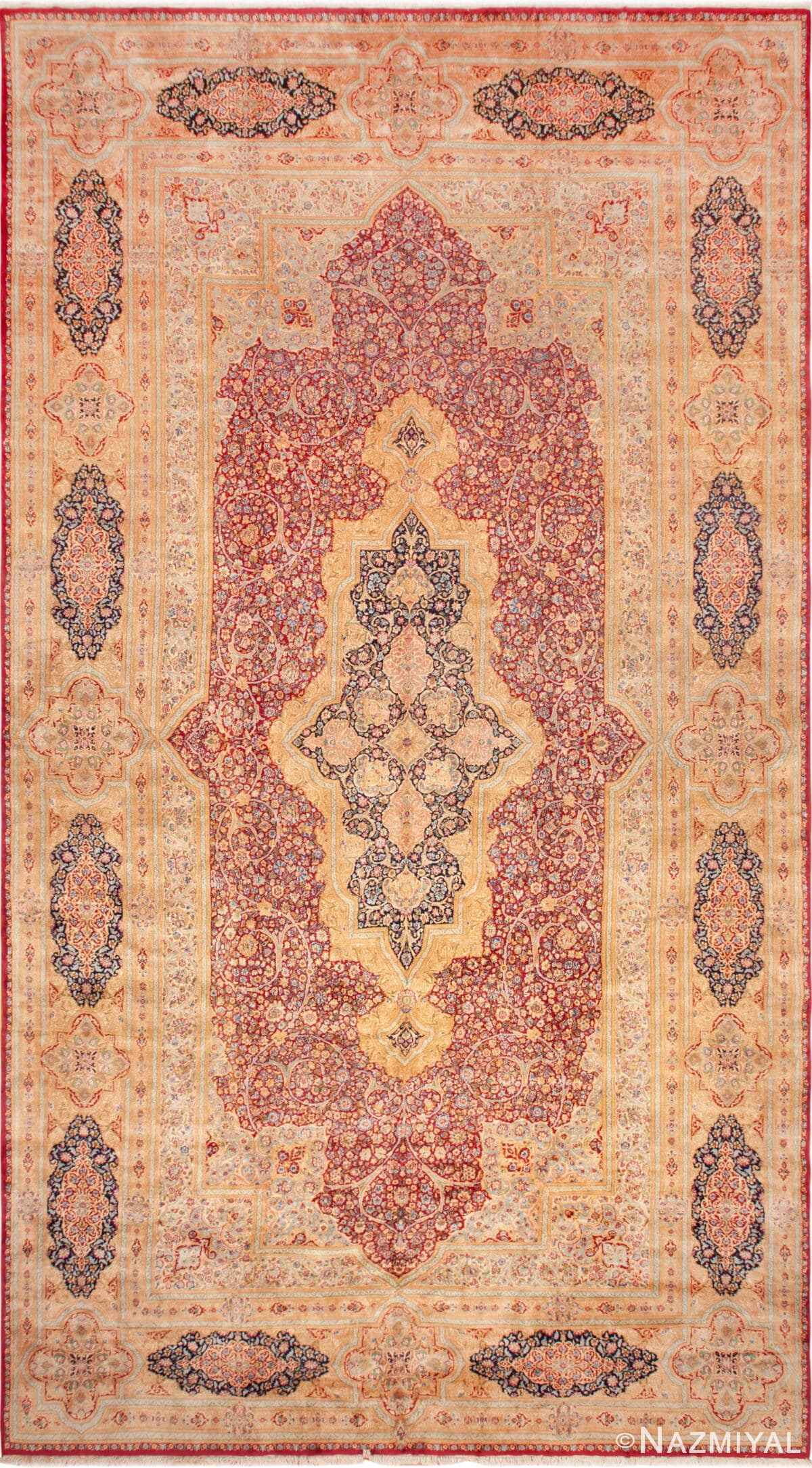 Oversized Vintage Persian Kerman Rug 73240 by Nazmiyal Antique Rugs