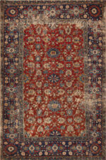 Rare 17th Century Antique Persian Rug Handwoven Floral Masterpiece from the Safavid Era 73642 by Nazmiyal Antique Rugs