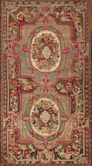 Antique Caucasian Floral Karabagh Rug 73654 by Nazmiyal Antique Collection