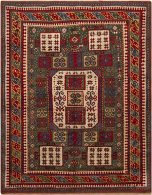 Antique Caucasian Karachopf Kazak Rug 73694 by Nazmiyal Antique Rugs