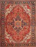 Heriz Rug Masterpiece Bold Persian Weaving from a Legendary Tradition Heriz Rug Masterpiece Bold Persian Weaving from a Legendary Tradition 73154 by Nazmiyal Antique Collection