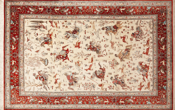 Iranian silk carpet
