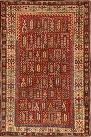 Antique Shirvan Geometric Caucasian Rug 73707 by Nazmiyal Antique Rugs